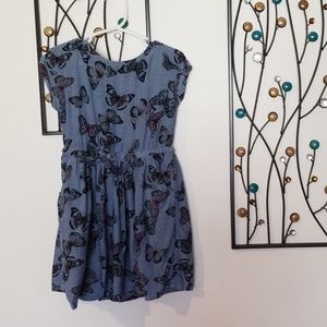 H&M Blue Butterfly dress